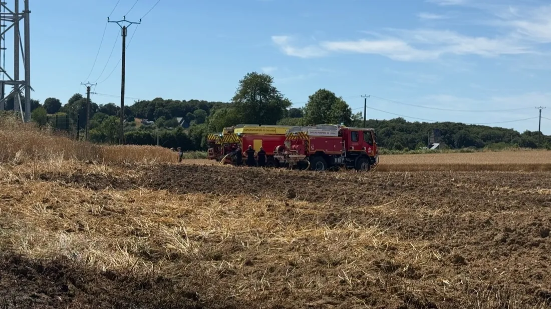 Trois hectares de céréales ont brûlé dans deux incendies différents...