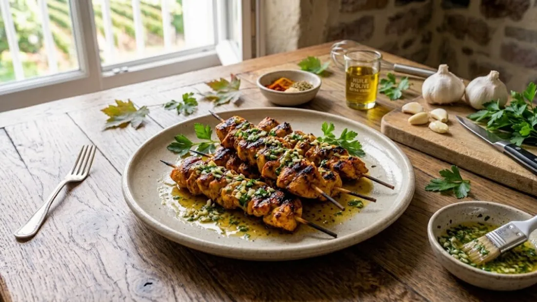  BROCHETTES DE POULET AUX ÉPICES