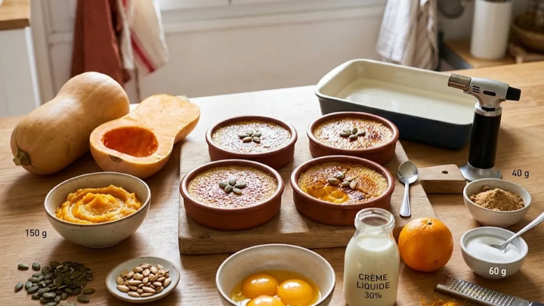 Crème brulée à la courge de butternut