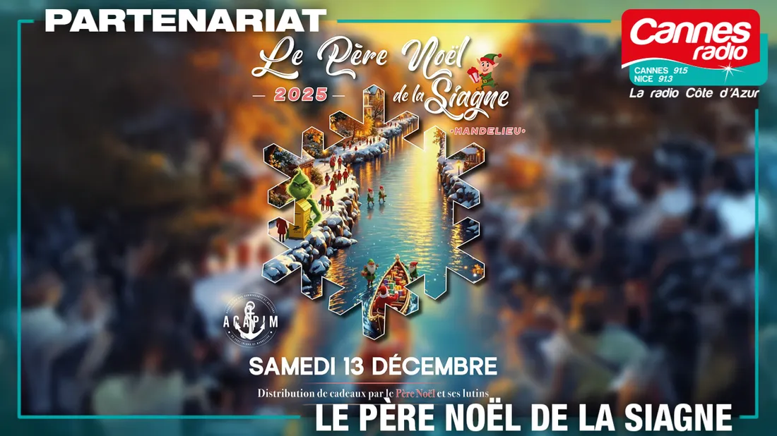 PARTENARIAT CANNES RADIO : LE PERE NOËL DE LA SIAGNE