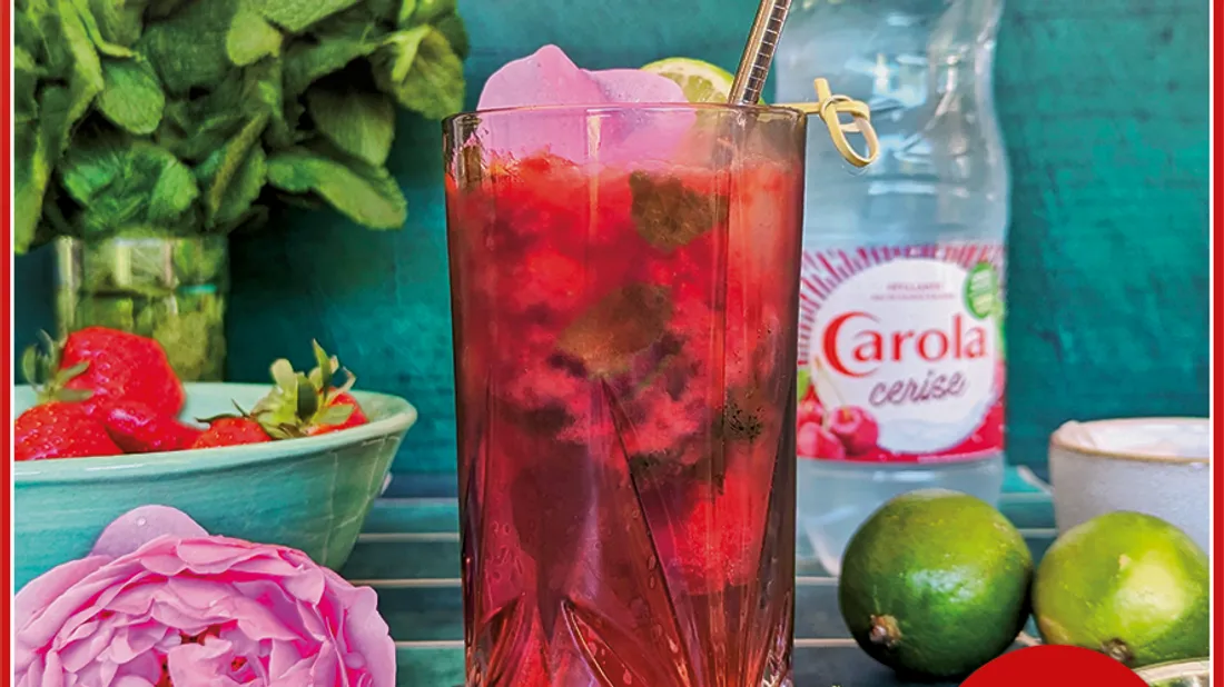 Mocktail, Cocktail sans alcool :  Cherry fizz avec Carola Cerise