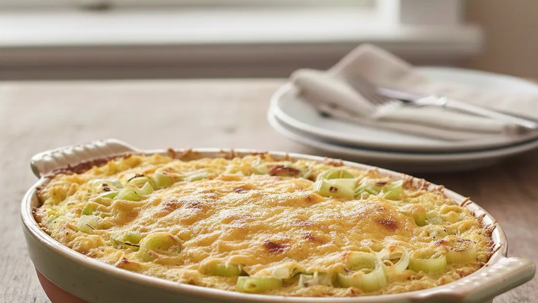 Le gratin de poisson et poireaux