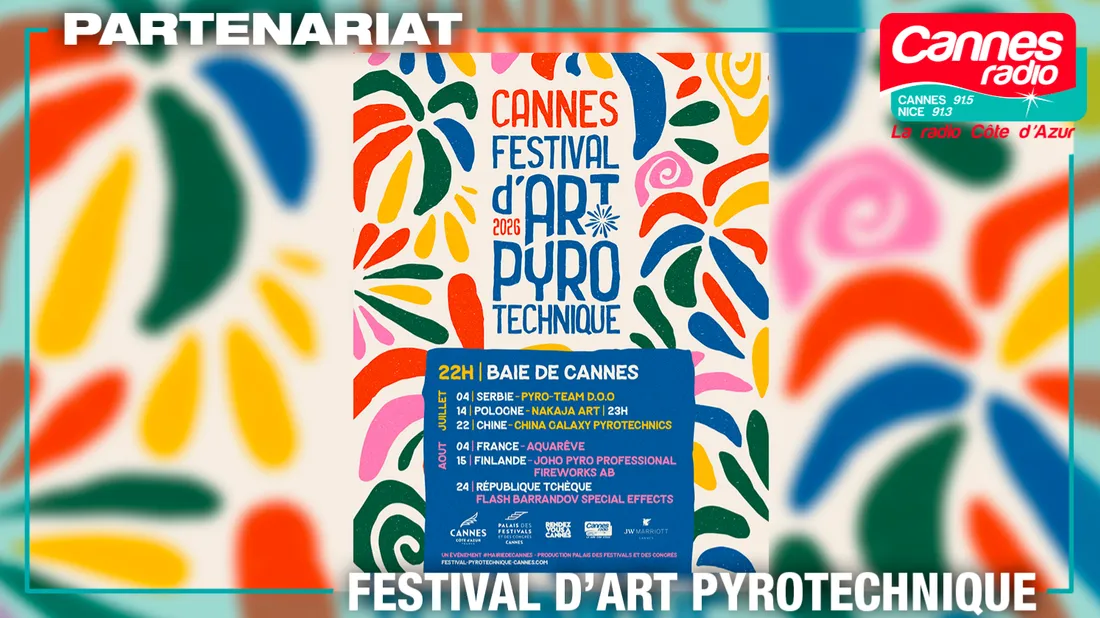 PARTENARIAT CANNES RADIO : LE FESTIVAL D'ART PYROTECHNIQUE DE CANNES