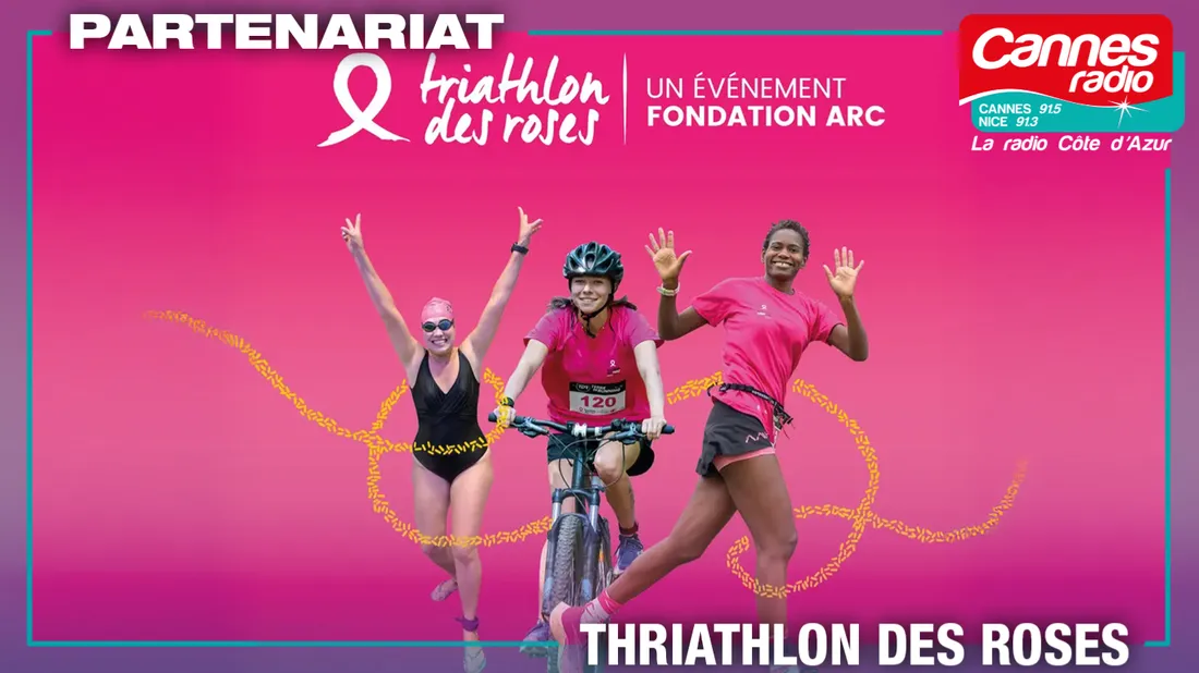PARTENARIAT CANNES RADIO : LE TRIATHLON DES ROSES A ANTIBES