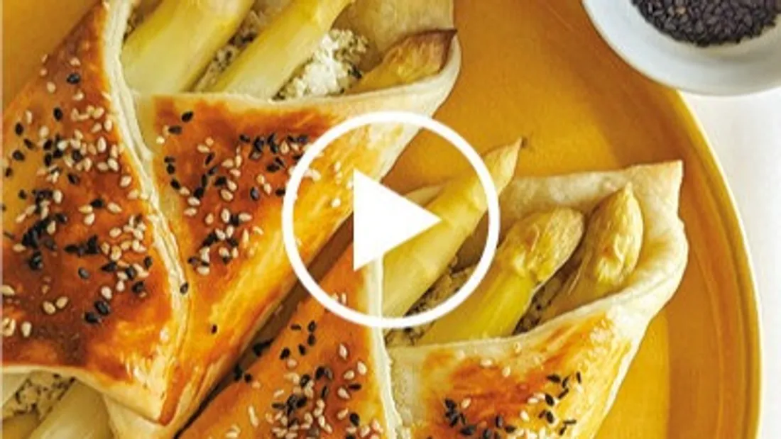 Feuilletés aux asperges blanches et ricotta