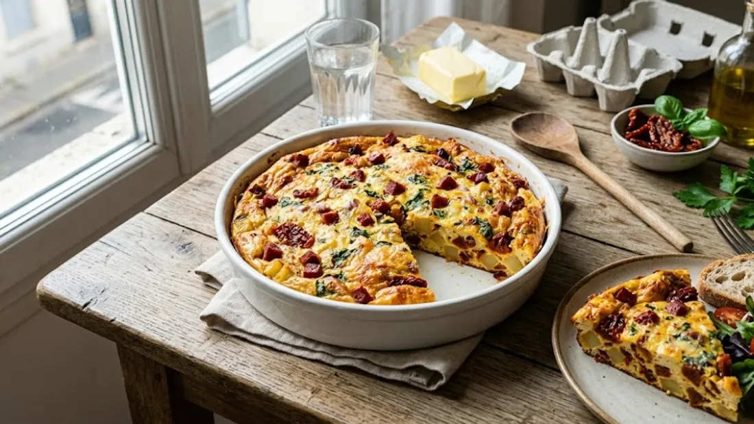 Fritatta aux tomates et chorizo