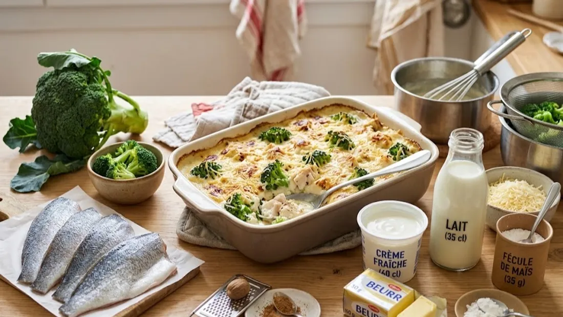 Gratin de dorade et brocoli