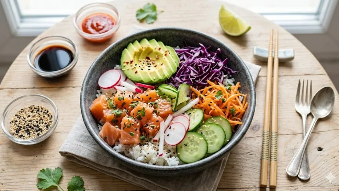 Poké Bowl au saumon fumé
