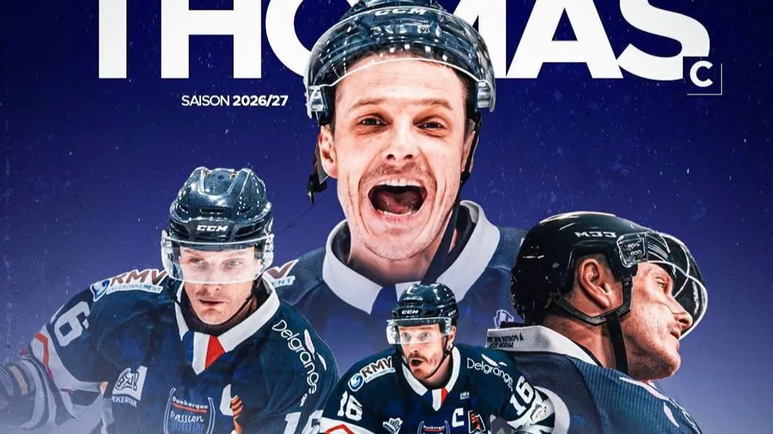 Hockey-sur-glace, Dunkerque : Clément Thomas va enchaîner une 25ème...