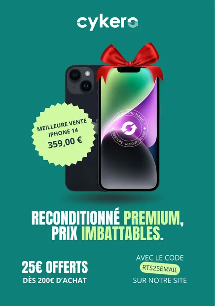 Code promo Iphone avec Cykero : le reconditionné à prix réduit