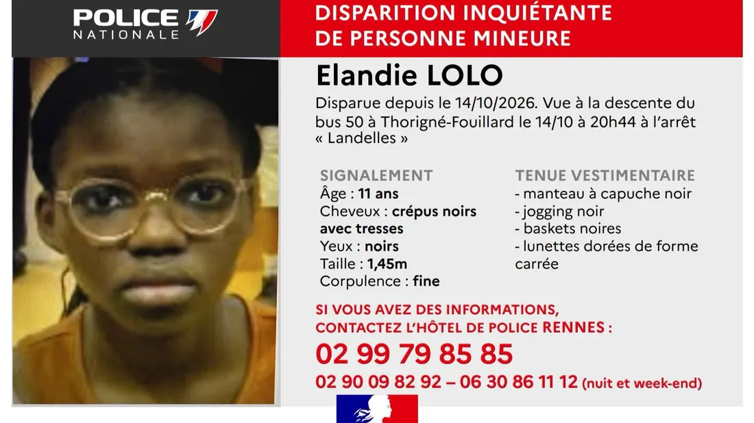 Rennes : un appel à témoins lancé pour retrouver une fillette de 11...