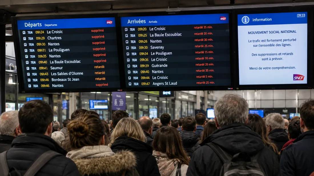 Grève SNCF : une journée noire s'annonce sur les rails de l'Ouest
