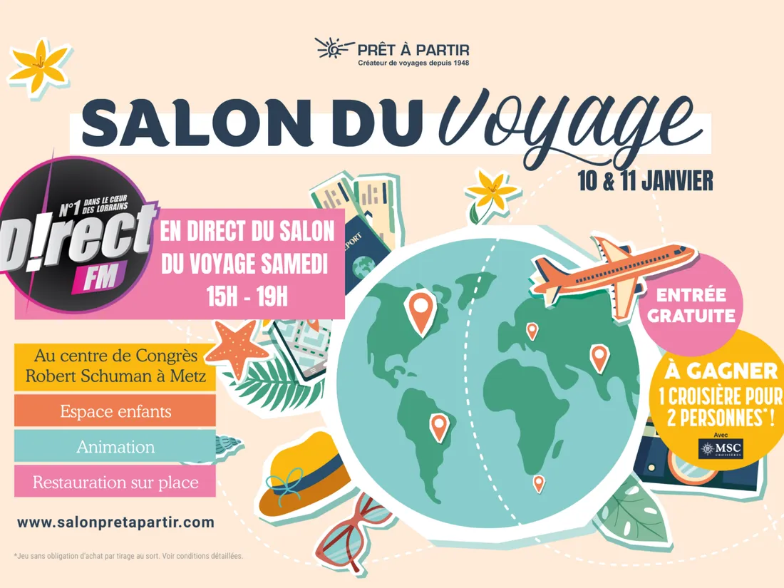 D!RECT FM SERA PRÉSENT EN DIRECT DU SALON DU VOYAGE LE SAMEDI 10...