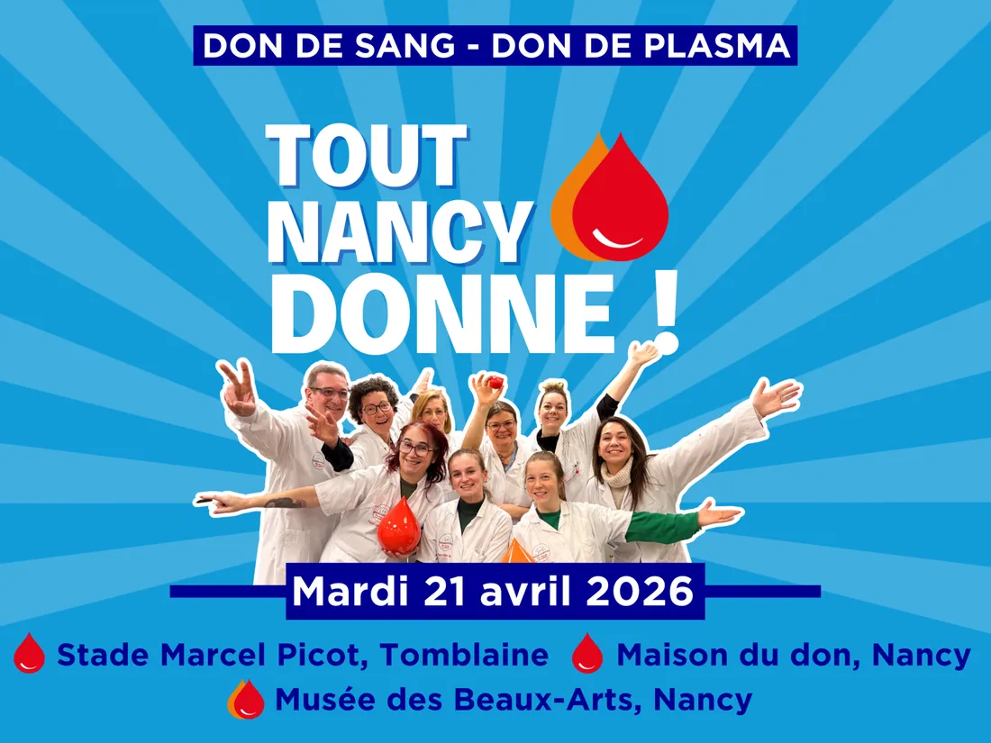 Une grande collecte de sang organisée à Nancy 