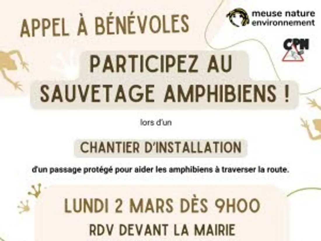 Chantier d’installation pour sauver des amphibiens : un appel aux...
