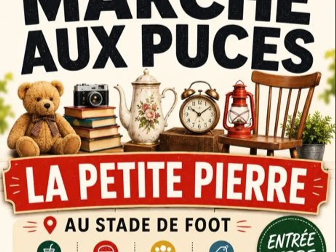 MARCHE AUX PUCES A LA PETITE PIERRE LE 14 JUIN