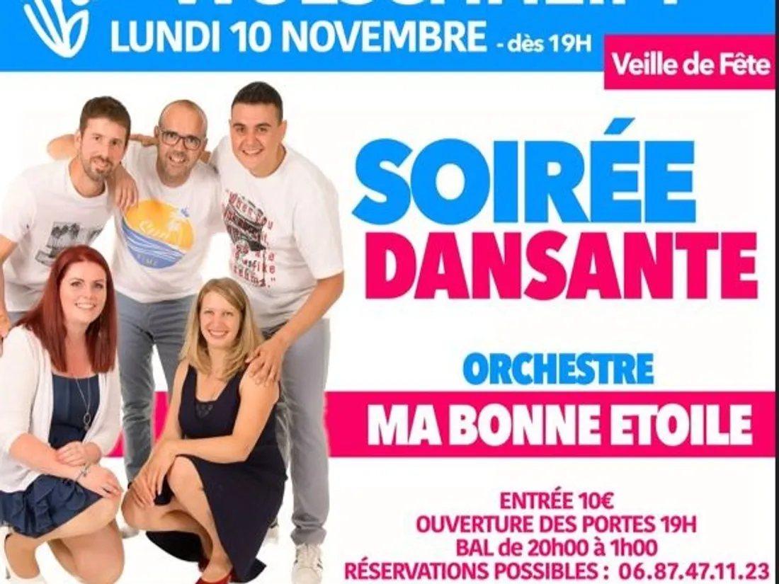 SOIREE DANSANTE LE 10 NOVEMBRE A WOLSCHHEIM