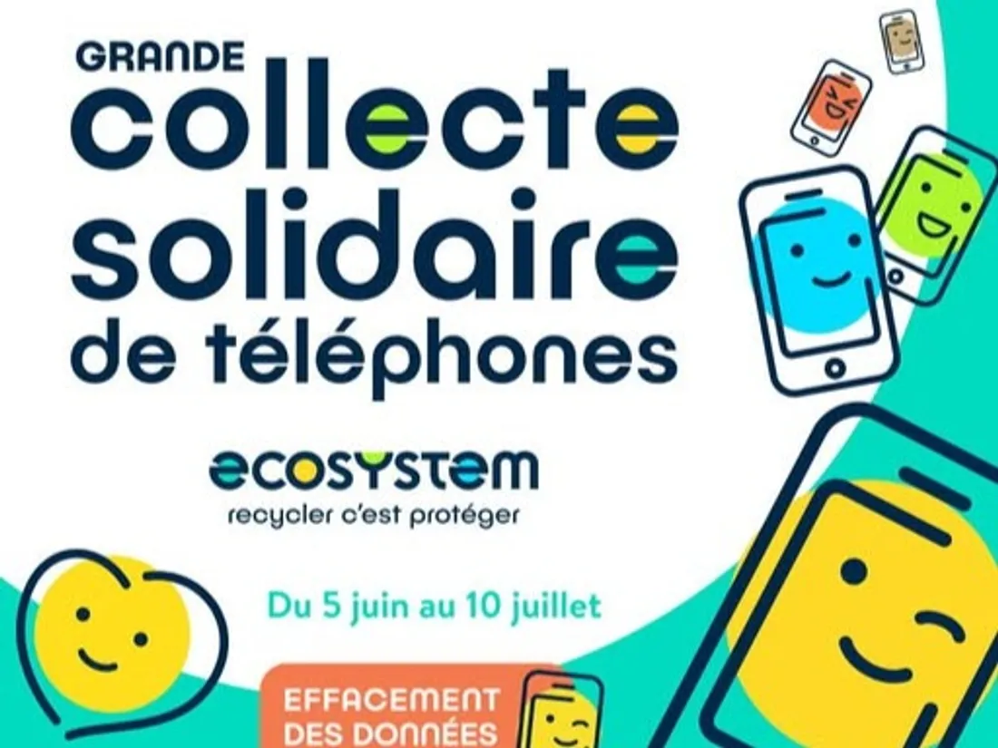 Une collecte solidaire de téléphones menée dans le Grand Est. 