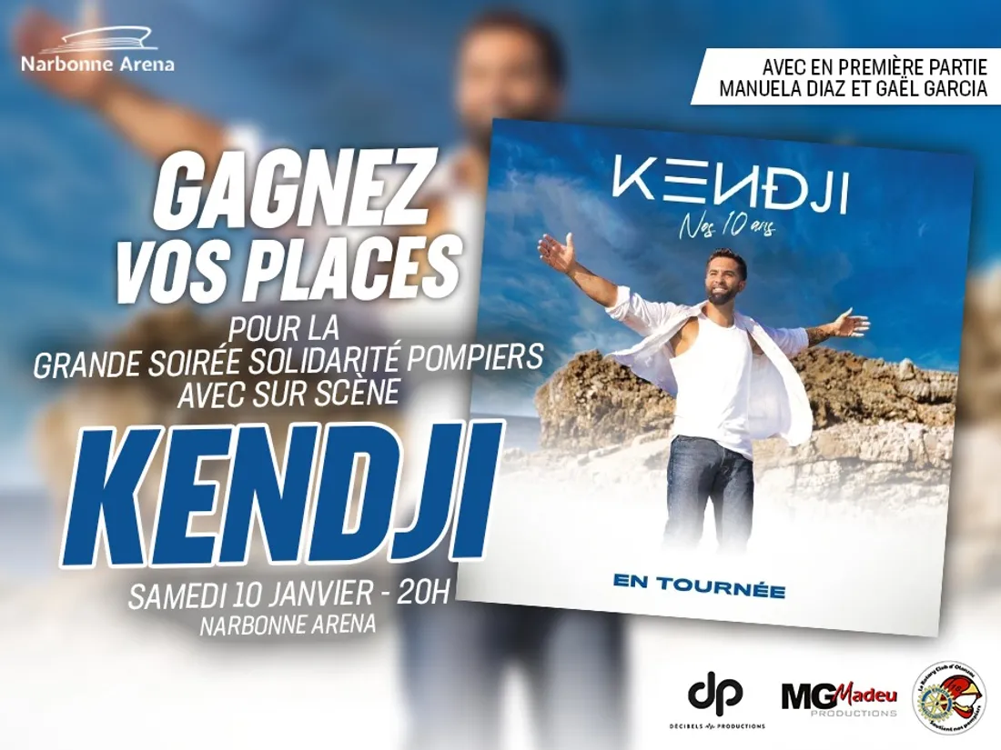 Gagnez vos places pour le concert solidaire de Kendji à la Narbonne...