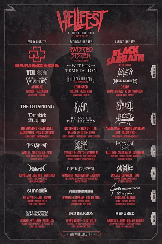 Hellfest : ordre de passage des groupes révélé