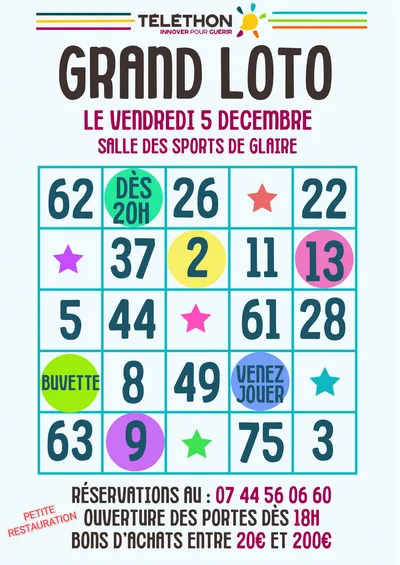Grand Loto à Glaire - Téléthon 2025
