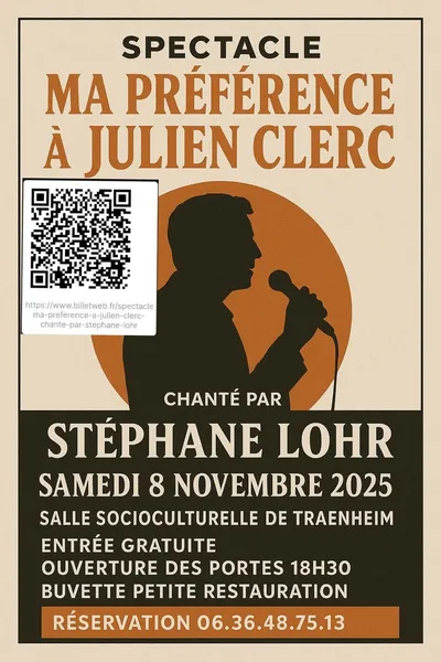 Spectacle Ma préférence à Julien Clerc
