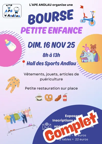 ANDLAU : Bourse Petite Enfance le 16/11/2025