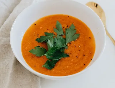 Velouté poireaux, carottes et pommes