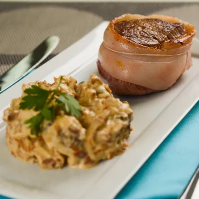 Tournedos et champignons frais