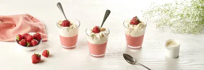 Mousse aux fraises et chantilly