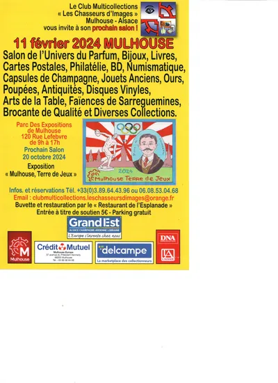Salon des Collectionneurs de l'Univers du Parfum, Bijoux, Carte Postale, Philatélie, Numismatique