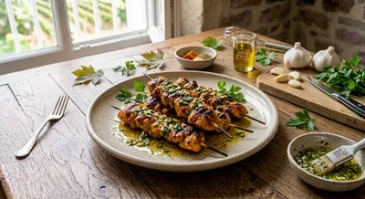  BROCHETTES DE POULET AUX ÉPICES