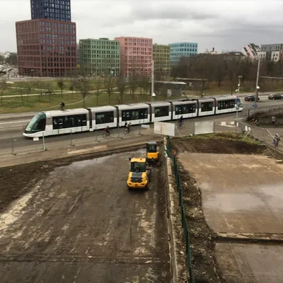 chantier échangeur GCO centre administratif