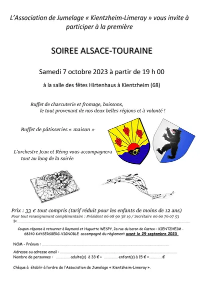 Soirée ALSACE - TOURAINE