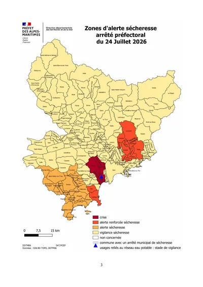 Sécheresse : de nouvelles restrictions d'eau dans les Alpes-Maritimes