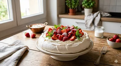 Pavlova aux fraises