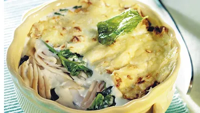 Raie gratinée au four