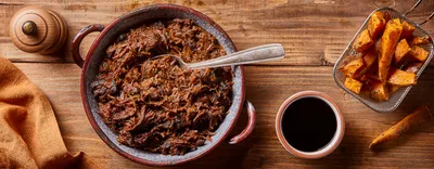 Effiloché de porc confit