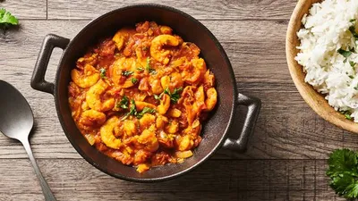 Crevettes en sauce à l'indienne 