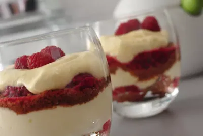 Tiramisu léger framboise spéculoos