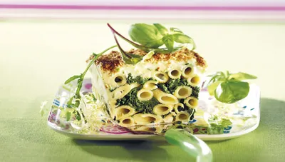 Gratin de pâtes et épinards