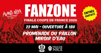 Une fan zone installée vendredi à Nice pour la finale de la Coupe de France