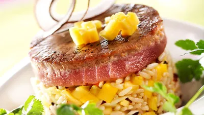 Mi-cuit de thon à l'exotique