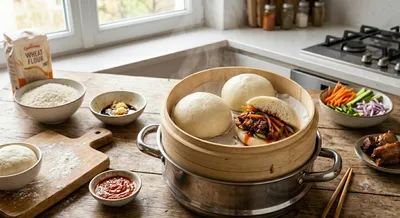 Bao au porc mariné