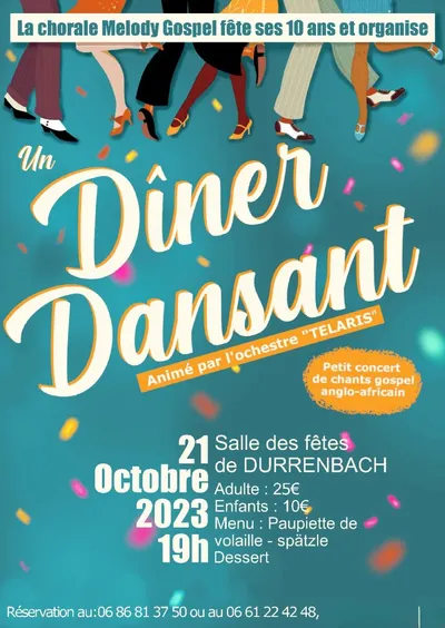 Dîner dansant à l'occasion des 10 ans de la chorale Melody Gospel de Haguenau
