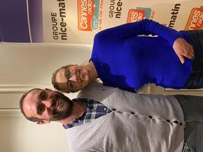 LES INVITES CANNES RADIO : ALEXANDRA LAMY ET ALEXANDRA LAMY ET EDOUARD BERGEON 