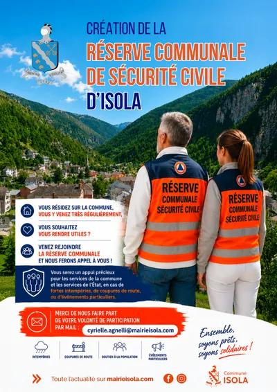 Isola recherche des bénévoles pour sa réserve communale de sécurité civile