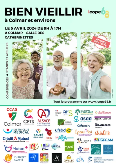 Bien vieillir à Colmar et environs le 5 avril 2024 9h 17h salle des Catherinettes
