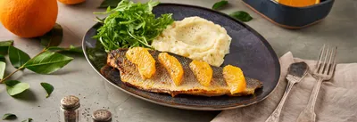 Bar aux agrumes et purée maison