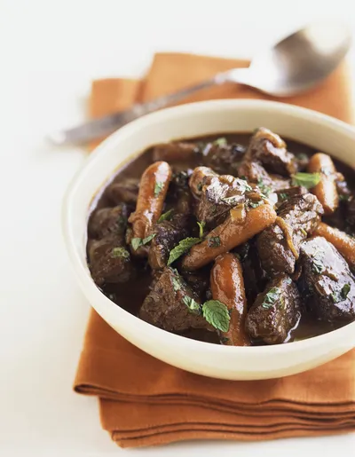 Bœuf bourguignon et son écrasé de butternut